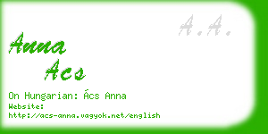 anna acs business card