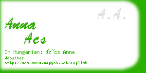 anna acs business card